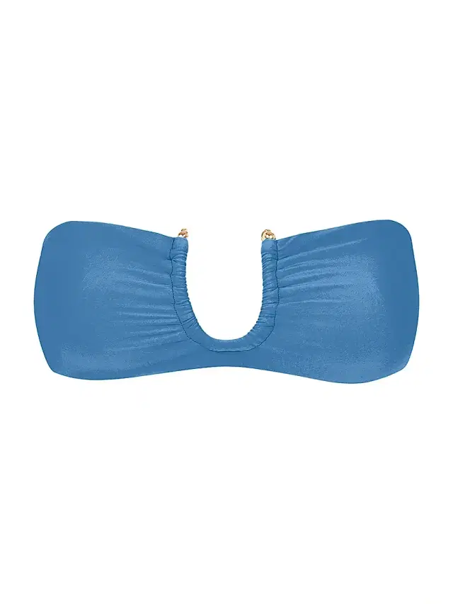 Women's Cora Bandeau Bikini Top - Light Blue