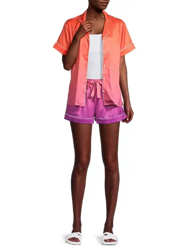 Averie Women's Sunset Ocean Dip Short Pajama Set | Thumbnail 2 Averie Women's Sunset Ocean Dip Short Pajama Set | Thumbnail 2