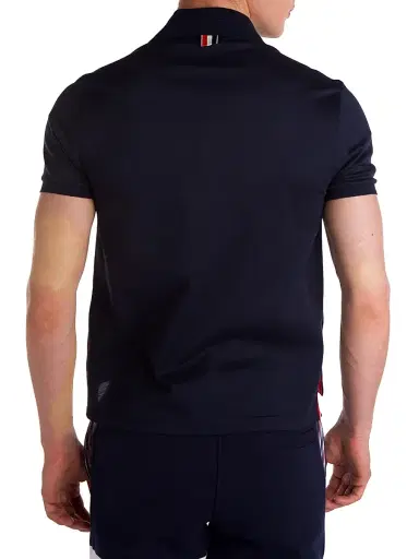 Thom Browne Men's Solid Cotton Pique Polo - White | Thumbnail 3 Thom Browne Men's Solid Cotton Pique Polo - White | Thumbnail 3