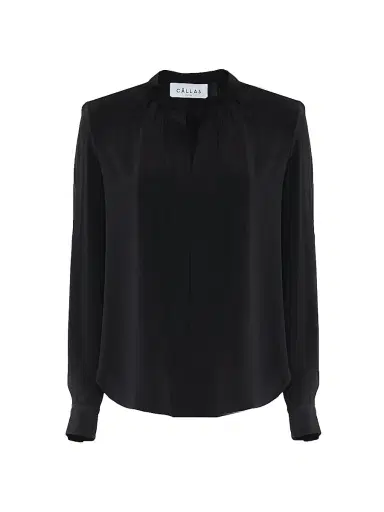 Callas Milano Women's Olympia Long Sleeve Silk Top - Black | Thumbnail 1 Callas Milano Women's Olympia Long Sleeve Silk Top - Black | Thumbnail 1