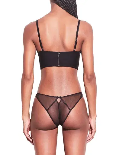 Fleur du Mal Women's Lily Lace Longline Underwire Bra - Black - Size 38C | Thumbnail 5 Fleur du Mal Women's Lily Lace Longline Underwire Bra - Black - Size 38C | Thumbnail 5