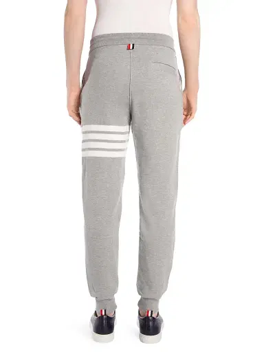 Thom Browne Men's Stripe Cotton Joggers - Light Grey - Size XXL | Thumbnail 5