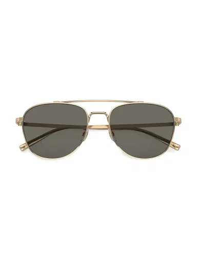 Oliver Peoples Men's Rivetti 55MM Aviator Sunglasses - Gold Grey | Thumbnail 5 Oliver Peoples Men's Rivetti 55MM Aviator Sunglasses - Gold Grey | Thumbnail 5