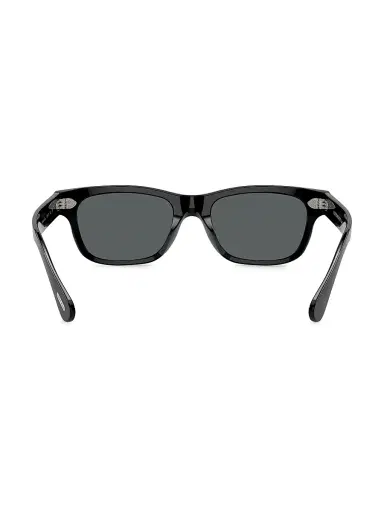 Oliver Peoples Men's Rosson Sun 53MM Pillow Sunglasses - Black Blue Grey | Thumbnail 4