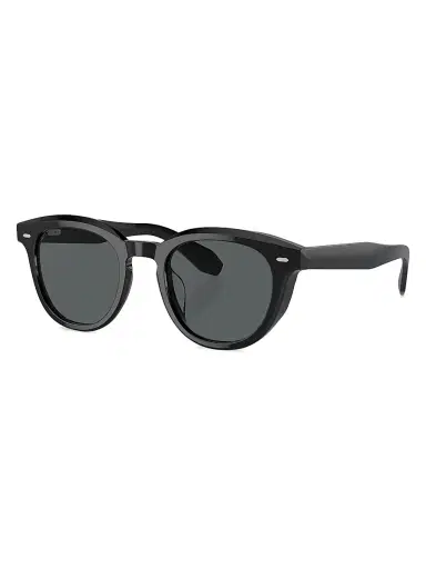 Oliver Peoples Men's N.05 48MM Rounded Square Sunglasses - Black Blue Grey | Thumbnail 1