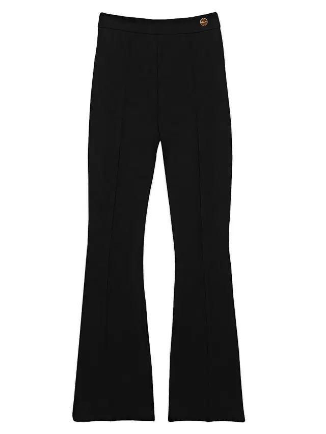 Callas Milano Women's Lola High Density Crepe Stretch Cropped Flare Trousers - Black