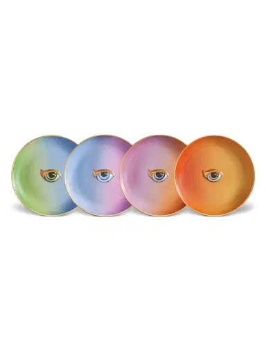 L'Objet Lito Set Of Four Eye Canape Plates | Thumbnail 1