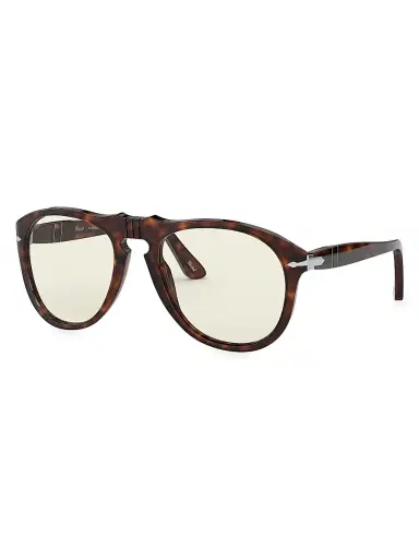 PERSOL Men's 55MM Round Sunglasses - Havana | Thumbnail 1