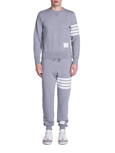 Thom Browne Men's Bar Striped Sleeve Sweatshirt | Thumbnail 2 Thom Browne Men's Bar Striped Sleeve Sweatshirt | Thumbnail 2