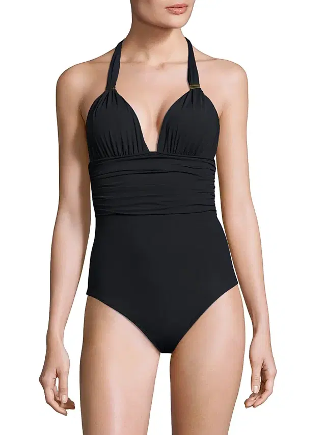ViX by Paula Hermanny Women's Bia One-Piece Swimsuit - Black - Size Large
