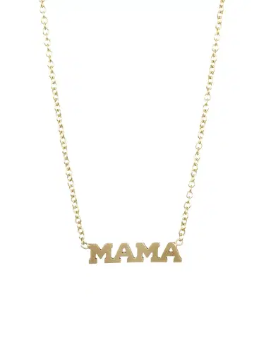 Zoë Chicco Women's Itty Bitty 14K Gold Mama Necklace - Yellow Gold | Thumbnail 1 Zoë Chicco Women's Itty Bitty 14K Gold Mama Necklace - Yellow Gold | Thumbnail 1