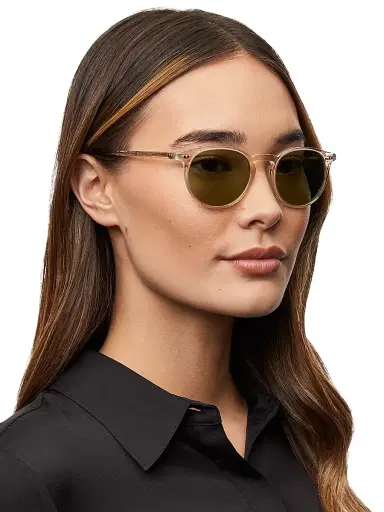 Oliver Peoples Women's Riley 49MM Black Round Sunglasses | Thumbnail 5