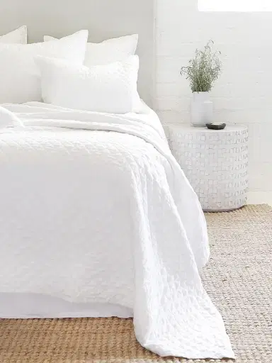 Pom Pom at Home Hampton Linen Quilt - White - Size King | Thumbnail 4 Pom Pom at Home Hampton Linen Quilt - White - Size King | Thumbnail 4