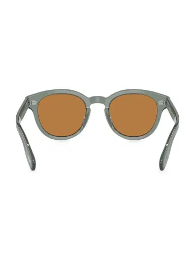 Oliver Peoples Men's Cary Grant 50MM Pillow Sunglasses - Transparent Grey Teal Orange | Thumbnail 4