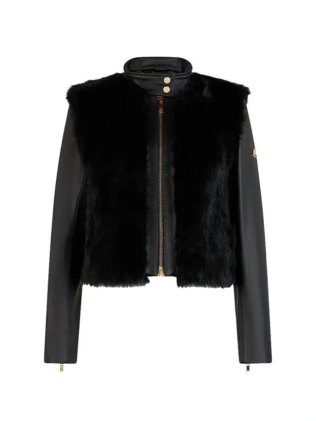 Moose Knuckles Women's Luna Leather & Shearling Jacket - Black