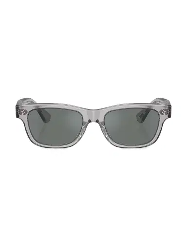 Oliver Peoples Men's Rosson Sun 53MM Pillow Sunglasses - Transparent Grey Grey | Thumbnail 2