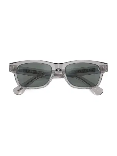 Oliver Peoples Men's Rosson Sun 53MM Pillow Sunglasses - Transparent Grey Grey | Thumbnail 5