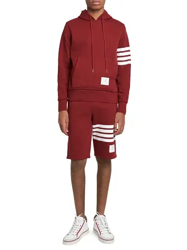Thom Browne Men's Classic Drawstring Cotton Sweatshorts - Navy - Size XXL | Thumbnail 2