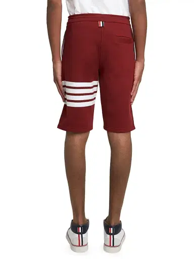 Thom Browne Men's Classic Drawstring Cotton Sweatshorts - Navy - Size XXL | Thumbnail 5