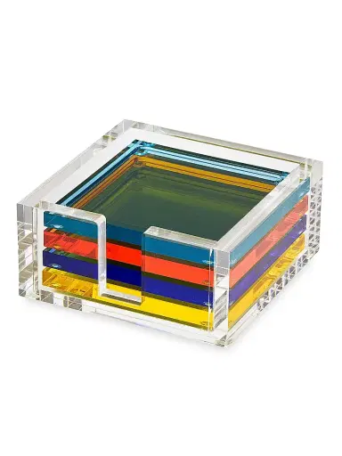 Tizo Acrylic 4-Piece Coaster Set | Thumbnail 1