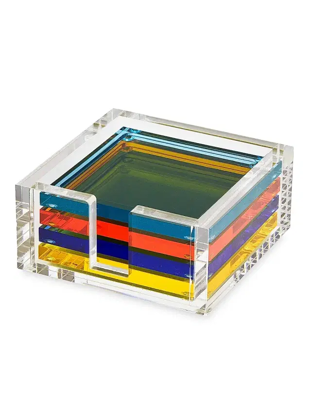 Tizo Acrylic 4-Piece Coaster Set