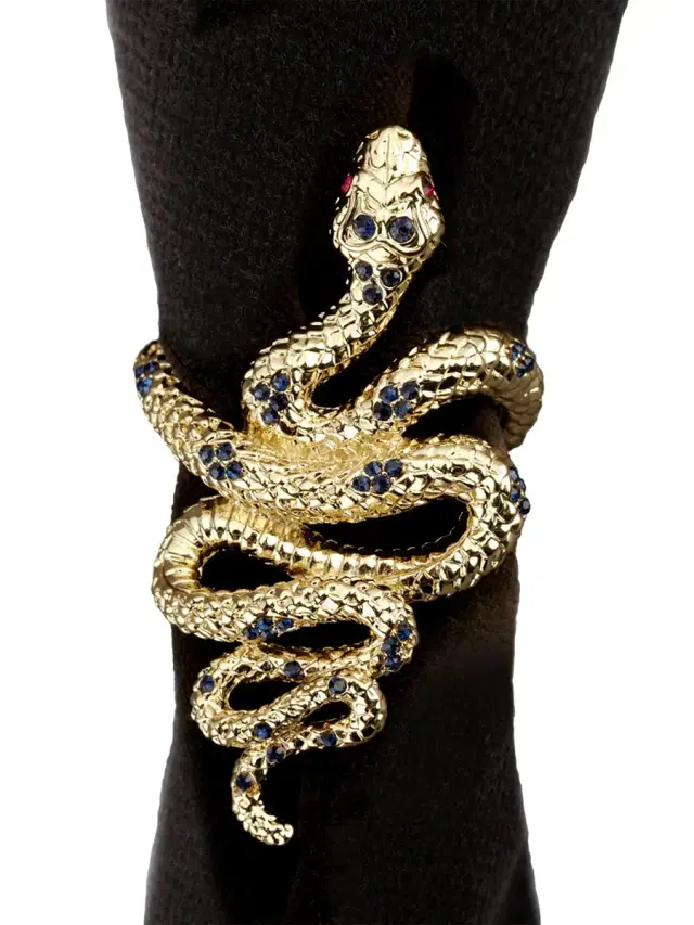 L'Objet Snake 4-Piece Napkin Ring Set