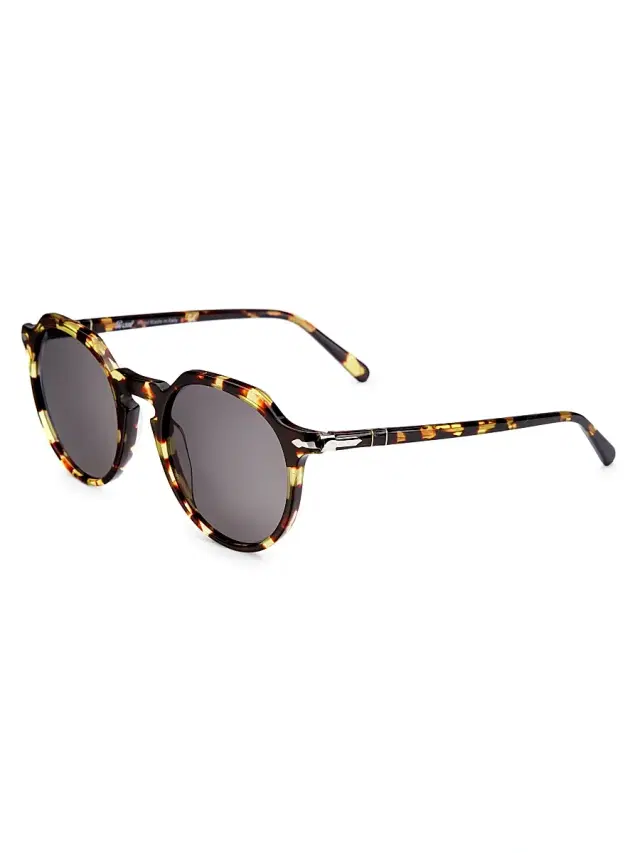 Men's Phantos 52MM Rounded Sunglasses - Dark Grey Men's Phantos 52MM Rounded Sunglasses - Dark Grey