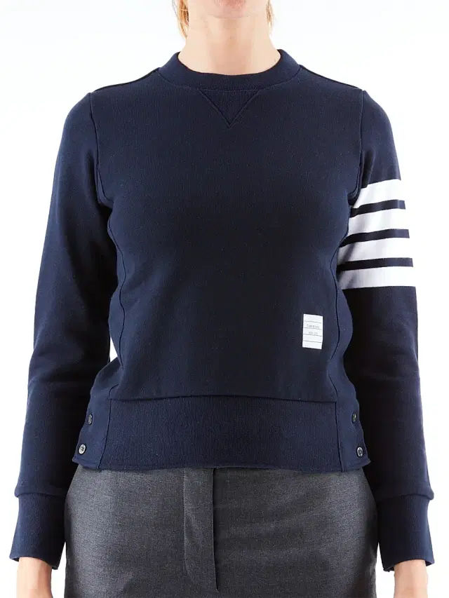 Women's Slim Cotton Crewneck Sweatshirt - Navy Women's Slim Cotton Crewneck Sweatshirt - Navy