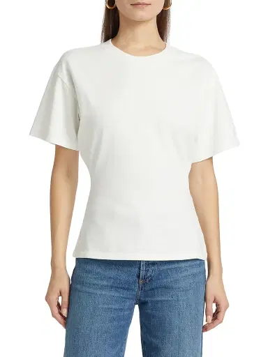 EB Denim Women's Eero Cotton T-Shirt - Milk - Size Large | Thumbnail 3