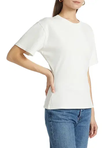 EB Denim Women's Eero Cotton T-Shirt - Milk - Size Large | Thumbnail 4