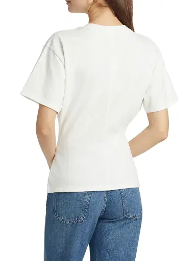 EB Denim Women's Eero Cotton T-Shirt - Milk - Size Large | Thumbnail 5