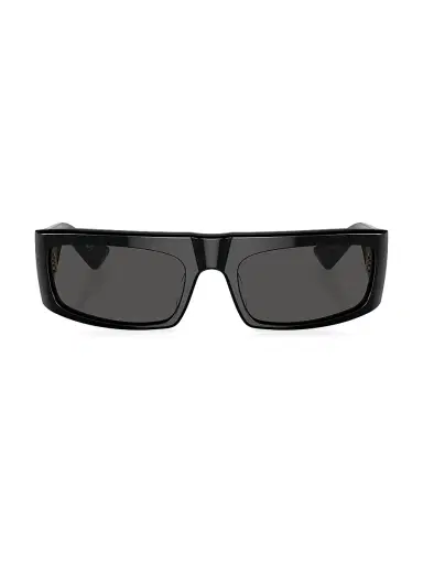 Khaite x Oliver Peoples Women's 56MM Rectangular Sunglasses - Black Dark Grey | Thumbnail 2