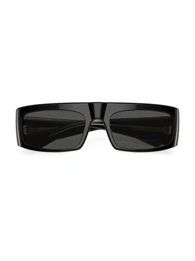 Khaite x Oliver Peoples Women's 56MM Rectangular Sunglasses - Black Dark Grey | Thumbnail 5