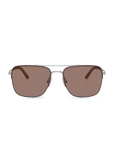 Oliver Peoples x Roger Federer Men's R-2 56MM Aviator Sunglasses | Thumbnail 2
