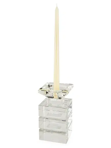 Tizo Clear Cut Crystal Illusion Small Candleholder - Clear | Thumbnail 2 Tizo Clear Cut Crystal Illusion Small Candleholder - Clear | Thumbnail 2