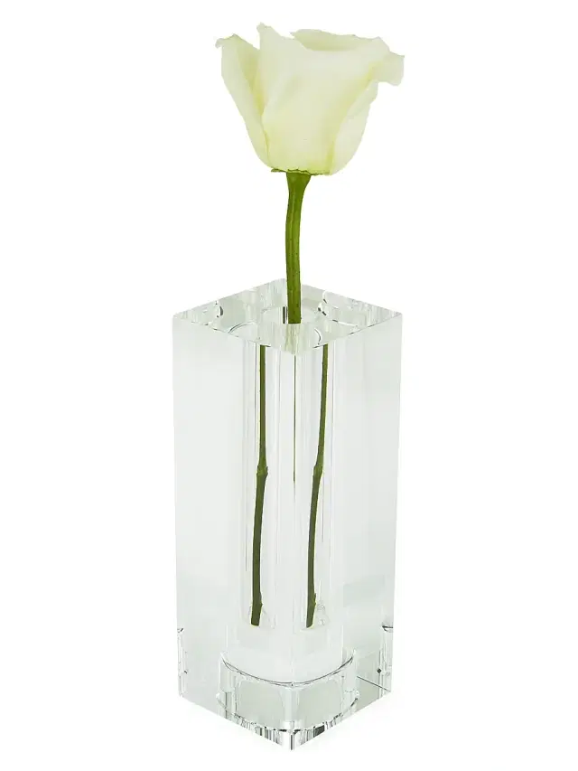 Tizo Clear Crystal Bud Vase & Votive Holder - Clear Large