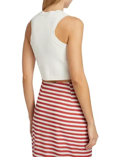 Toccin Women's Peyton Racerback Crop Tank Top - Optic | Thumbnail 5 Toccin Women's Peyton Racerback Crop Tank Top - Optic | Thumbnail 5