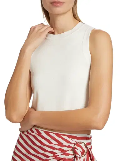 Toccin Women's Peyton Racerback Crop Tank Top - Optic | Thumbnail 6 Toccin Women's Peyton Racerback Crop Tank Top - Optic | Thumbnail 6