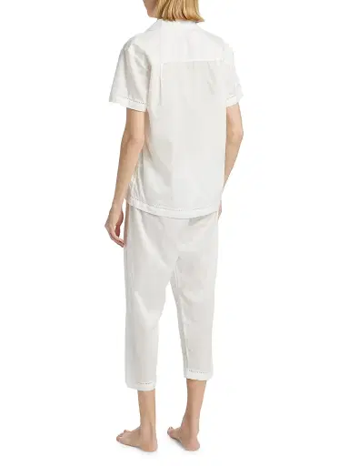 Pour Les Femmes Women's Core Classics Pajama Set - White - Size XL | Thumbnail 5