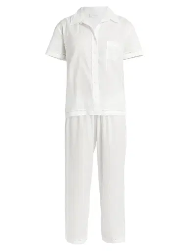 Pour Les Femmes Women's Core Classics Pajama Set - White - Size XL | Thumbnail 1