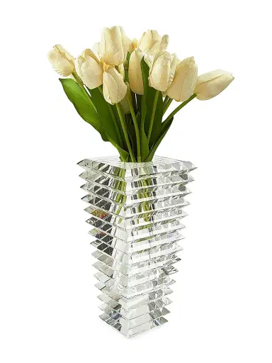 Tizo Pyramid Crystal Vase - Clear 6x6 | Thumbnail 2 Tizo Pyramid Crystal Vase - Clear 6x6 | Thumbnail 2