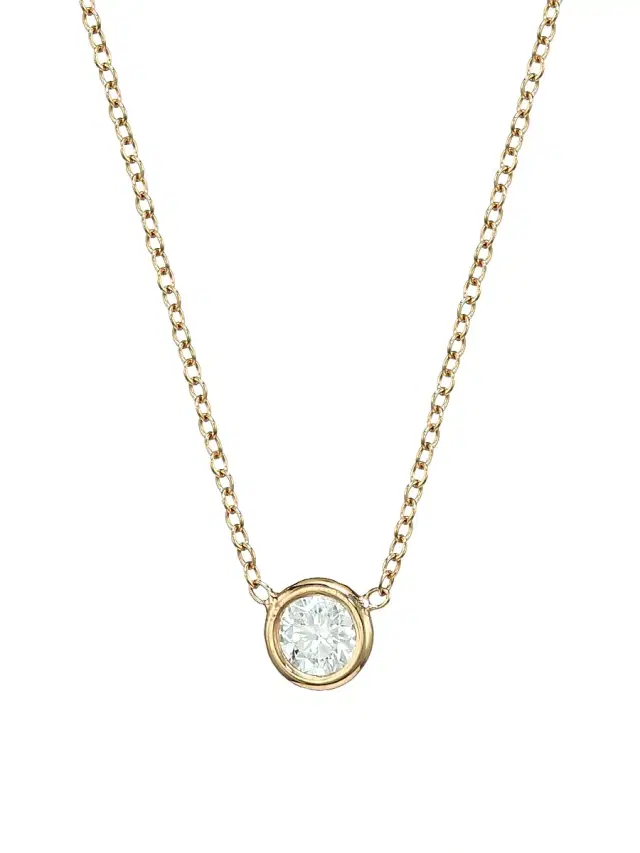 Women's Paris 14K Yellow Gold & Diamond Pendant Necklace - Gold