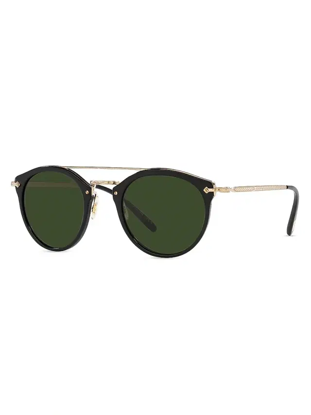 Oliver Peoples Men's Rimick 50MM Round Solid Sunglasses