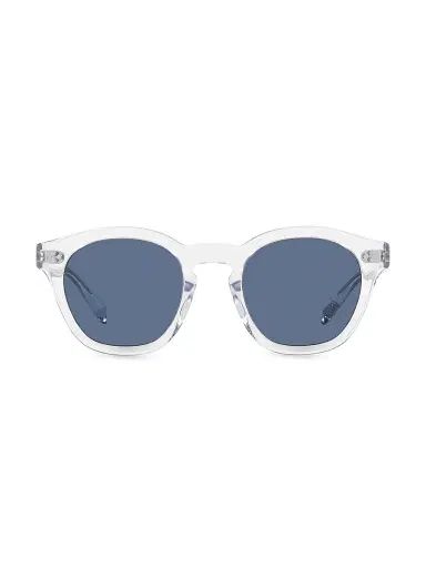 Oliver Peoples Men's Rorke 47MM Round Mirrored Sunglasses - Blue | Thumbnail 2