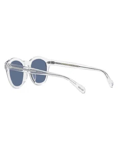 Oliver Peoples Men's Rorke 47MM Round Mirrored Sunglasses - Blue | Thumbnail 5