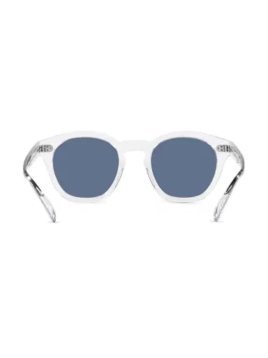 Oliver Peoples Men's Rorke 47MM Round Mirrored Sunglasses - Blue | Thumbnail 7