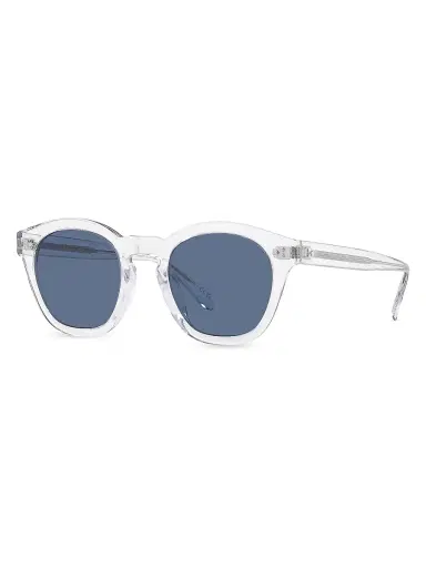 Oliver Peoples Men's Rorke 47MM Round Mirrored Sunglasses - Blue | Thumbnail 1