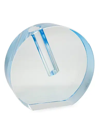 Tizo Pink Crystal Flat Round Vase - Blue Large | Thumbnail 4 Tizo Pink Crystal Flat Round Vase - Blue Large | Thumbnail 4