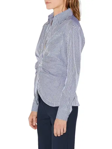 CALLAS MILANO Women's Sierra Classic Stripe Poplin Shirt - Navy White Stripe - Size 14 | Thumbnail 4 CALLAS MILANO Women's Sierra Classic Stripe Poplin Shirt - Navy White Stripe - Size 14 | Thumbnail 4