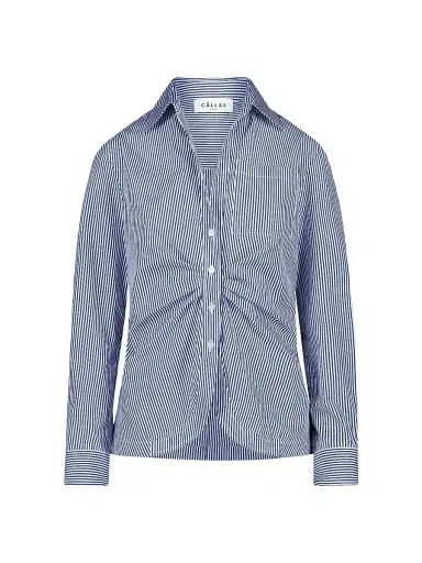 CALLAS MILANO Women's Sierra Classic Stripe Poplin Shirt - Navy White Stripe - Size 14 | Thumbnail 1 CALLAS MILANO Women's Sierra Classic Stripe Poplin Shirt - Navy White Stripe - Size 14 | Thumbnail 1